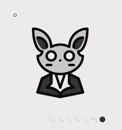 a portrait of a well-dressed rabbit on the Dotgrid app