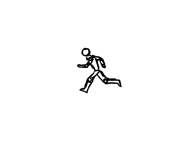 a running person fails an attempted backflip