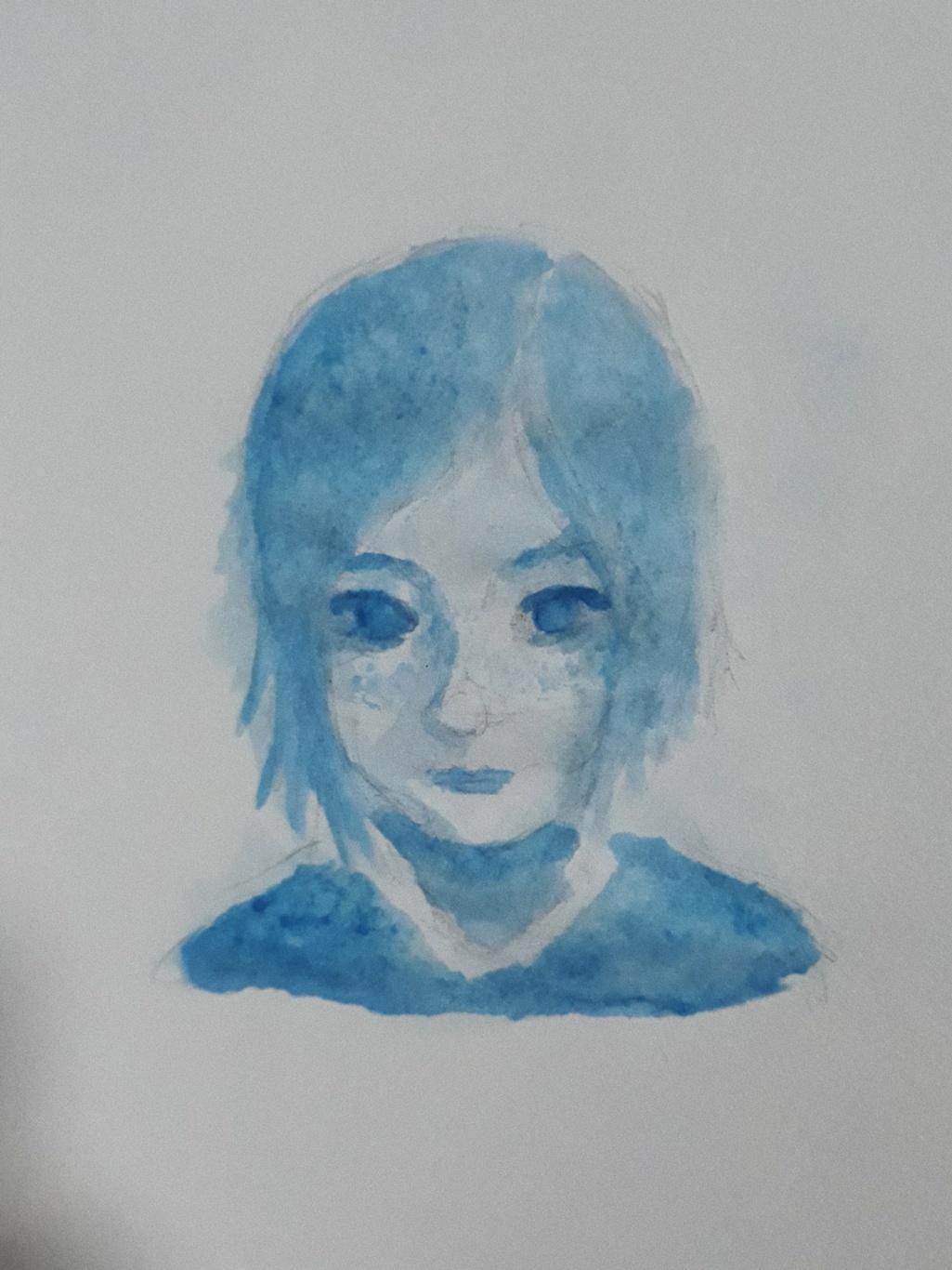 a blue girl