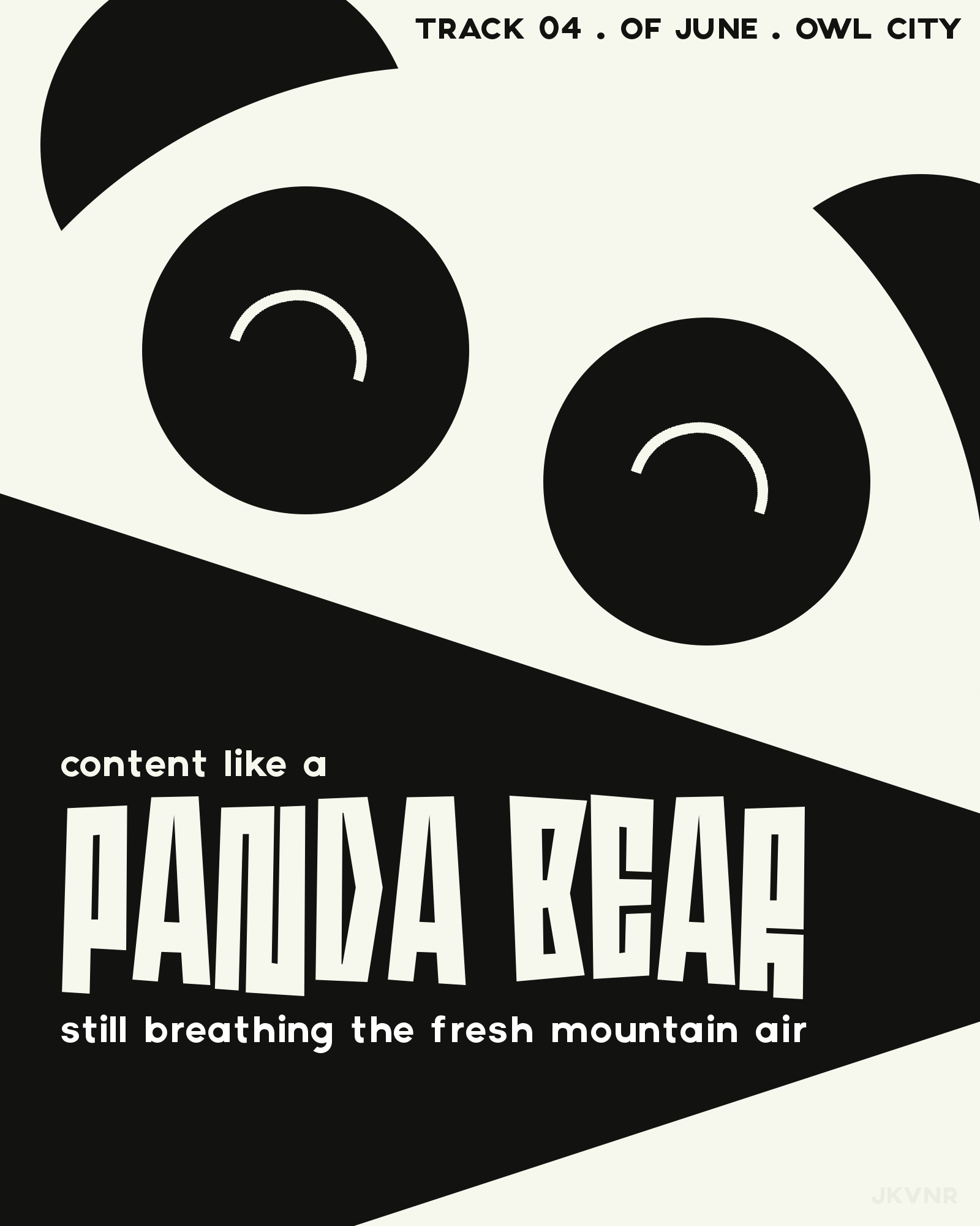 poster for 'Panda Bear' from 'Of June' album by Owl City