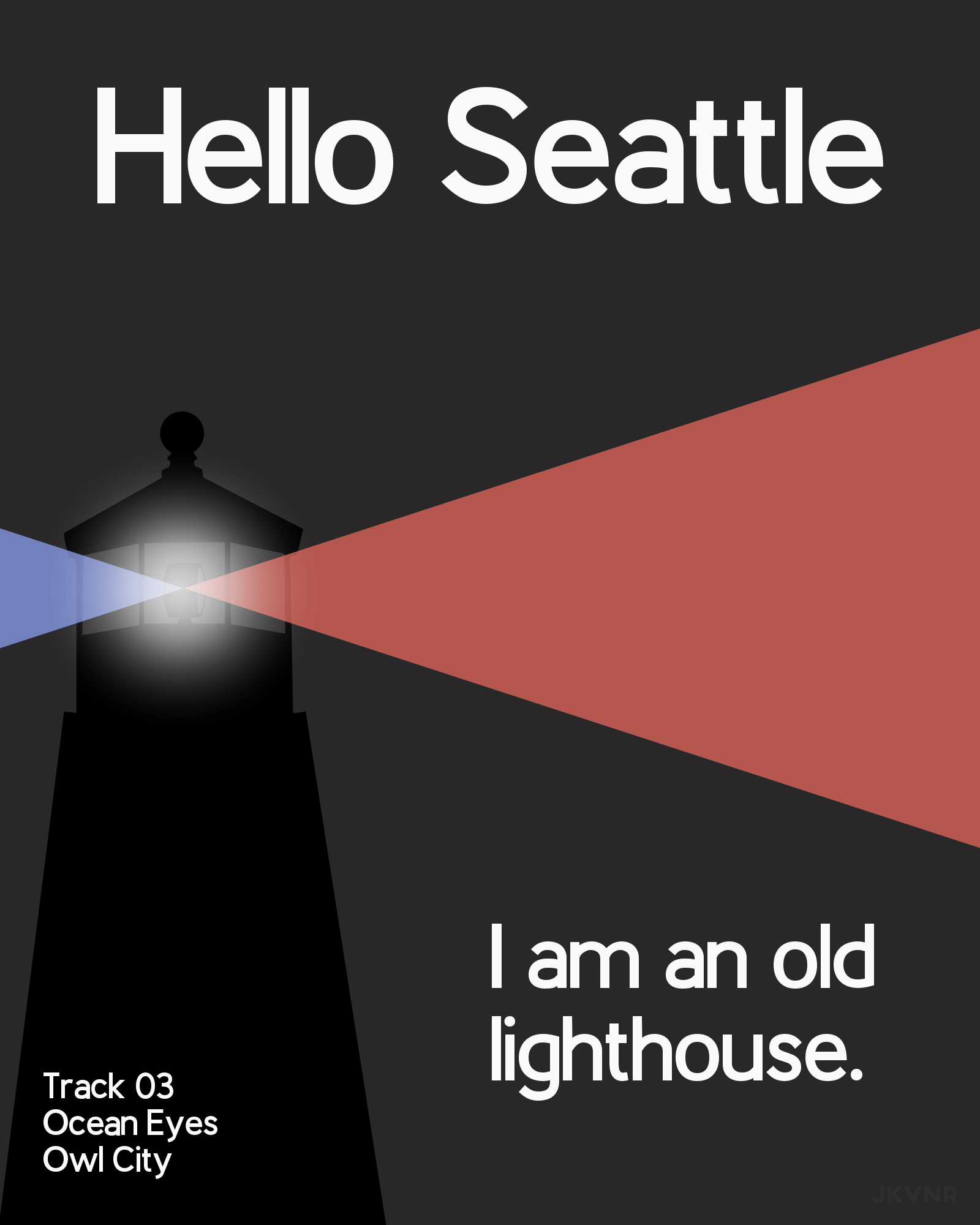 poster for 'Hello Seattle' from 'Ocean Eyes' album by Owl City