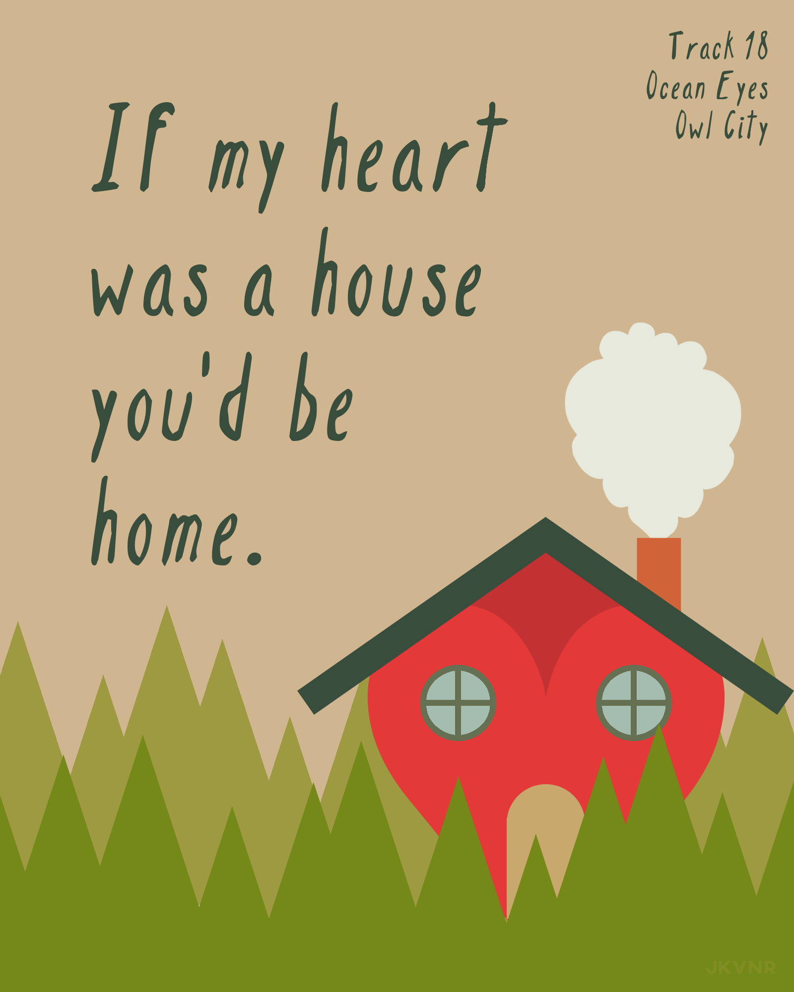 poster for 'If My Heart Was a House' from 'Ocean Eyes' album by Owl City