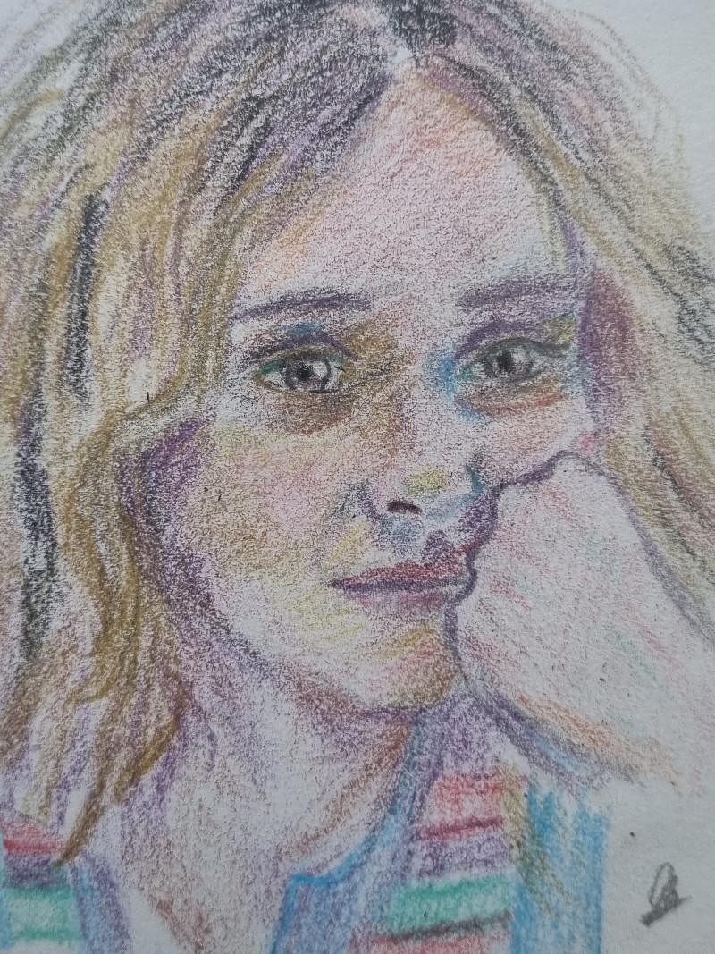 Rachel (Me and Earl and the Dying Girl), coloured pencils on paper