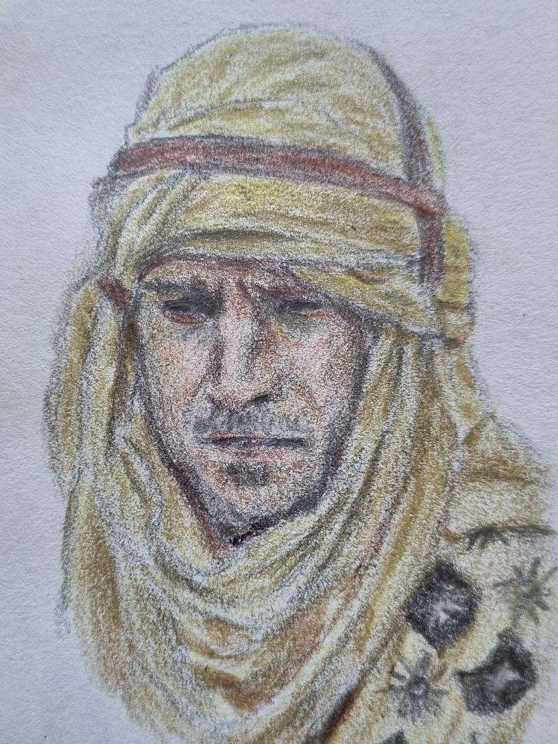 Jaime in Dornish attire (Game of Thrones), coloured pencils on paper