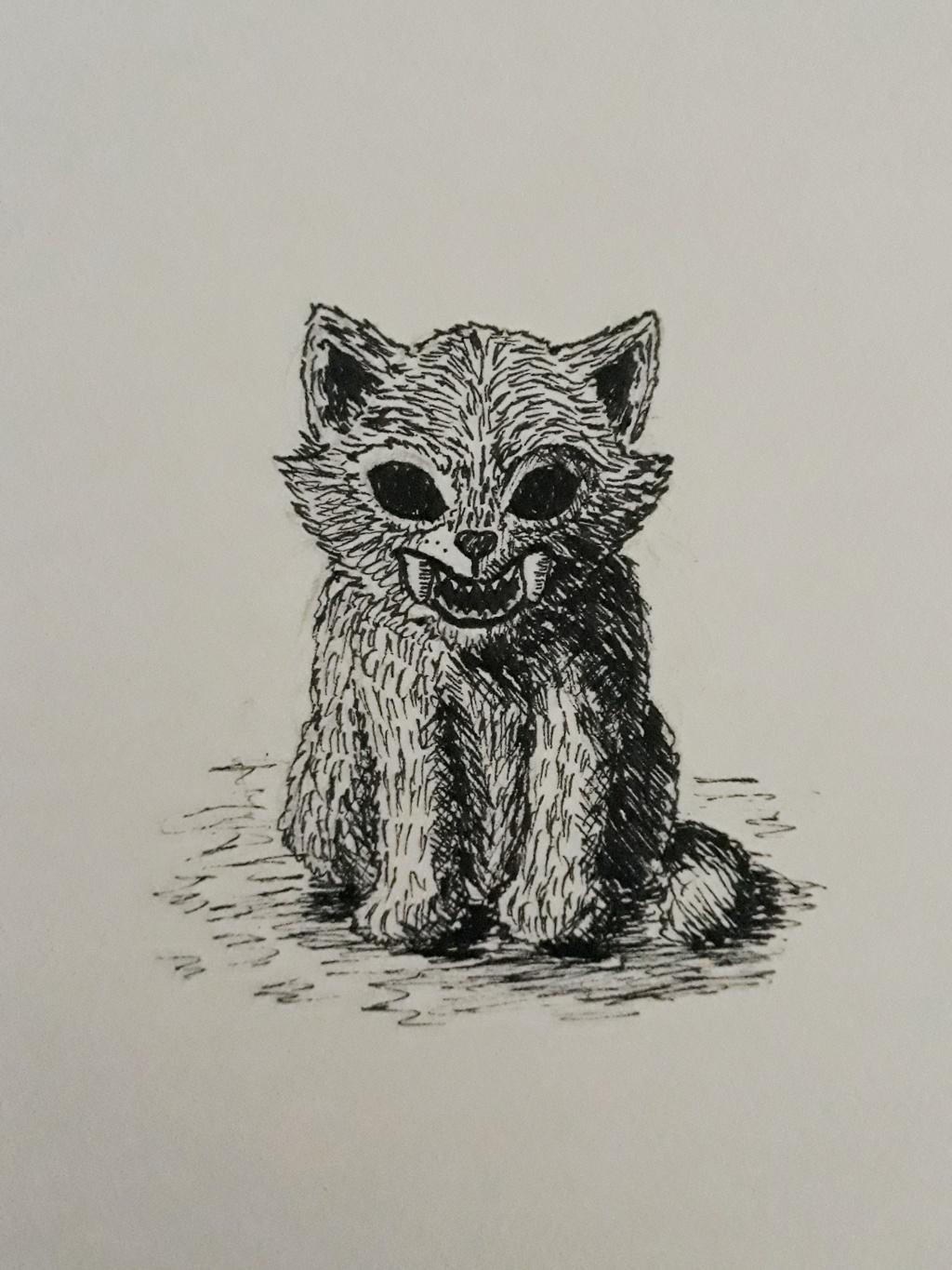drawing of cat-like creature