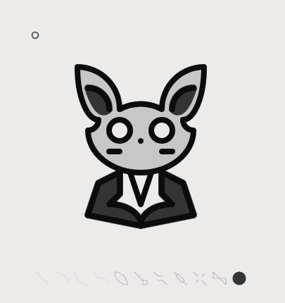 a well-dressed rabbit on the Dotgrid app